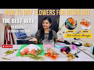 How to Dry own Flowers for Resin Art Using Silica Gel at Home step by step for beginners #dryflower