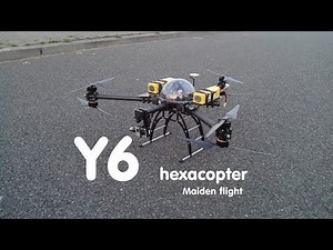 FPV Y6 Hexacopter drone maiden with zenmuse h3-2d