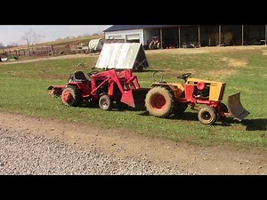 Case 646 and 444 grading the driveway