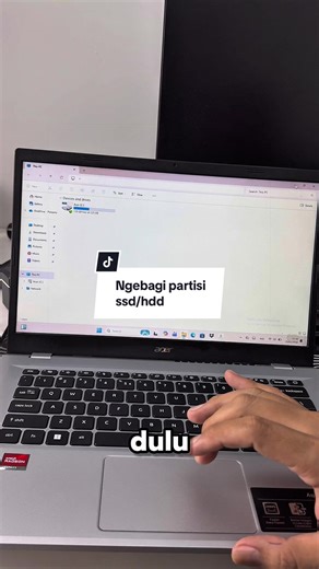 Cara nambah partition dengan mudah. #seputarlaptop #edukasi #lightingspeedscomp