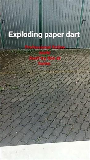 Exploding paper dart! #experiment