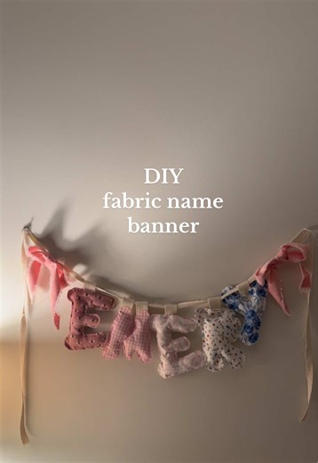 DIY Fabric Name Banner for Your Toddler's Room