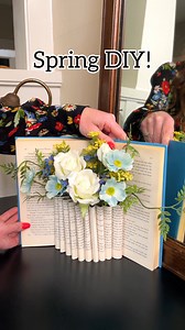 106K views · 850 reactions | Thrift Store Book Transformation!  Transform an old book into stunning spring floral decor! #craft #spring #homedecor #flowers #thrifting This original video was produced by Network Media, LLC and Jeff & Lauren Productions. | Home Hacks & Easy Snacks | Facebook