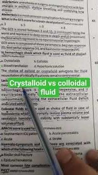 crystalloid vs colloidal fluid #fluid #colloidal #crystalloid