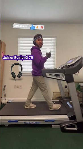 Jabra Evolve2 75 Mic Test While Exercising | Noise Canceling Mic Test