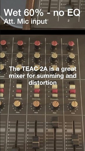 Bass analog distortion TEAC model 2A console #short