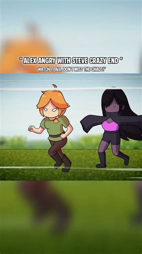 Alex angry with Steve #minecraftanimation united States trending hashtags trol face caton ani