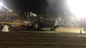 Rodney Schnitker, aboard “Meltdown” takes the win in the 10,000# Pro Stock class at the American Thresherman Association Saturday night show in | ITPA Illinois Tractor Pulling Association