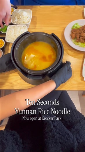 4K views · 42 reactions | 異 Now open at Crocker Park! Dive into bold flavors and vibrant bowls at Ten Seconds Yunnan Rice Noodle — where authentic Asian cuisine meets lightning-fast service. Open daily from 11am–9pm ✨ #crockerparkeats #yunnannoodle #tensecondsmagic | Crocker Park | Facebook