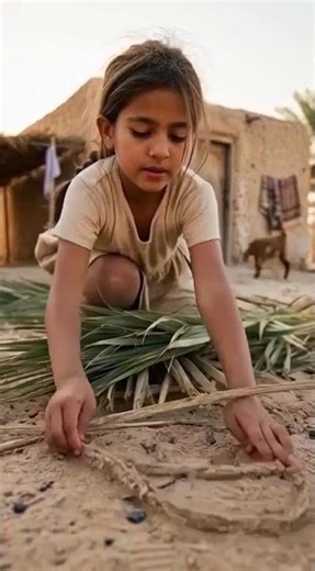 You Won’t Believe What This Girl Built From Palm Leaves! 🚗🌴 #buildfromnothing #survivalbuild #buildi