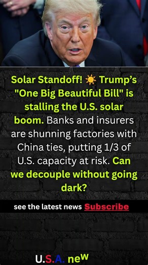 Trump’s China Crackdown Hits Solar ☀️ #shorts #USA #NEWS