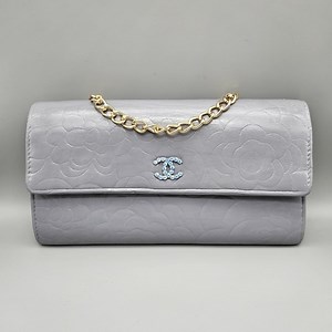 🤍CHANEL Grey Authentic Camilla Wallet/Clutch🤍