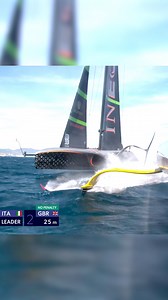 Pushing for a penalty in close quarters at 40 knots. 😲 | America's Cup