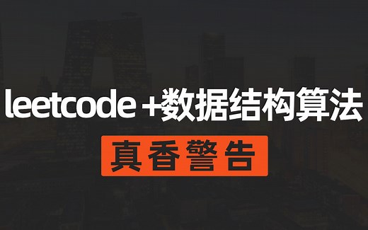 2022！B站最新Leetcode   数据结构算法（100道刷题必备）