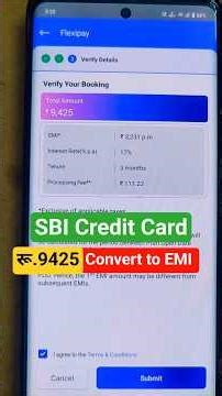 रू.9425 Convert to EMI SBI Credit Card 💳 sbi credit card emi convert process #shorts #sbicreditcard