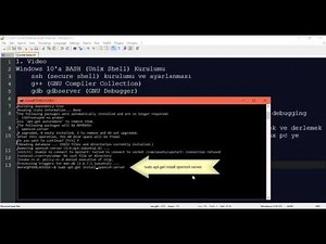 Windows 10 için "Windows Subsystem for Linux" kurulumu ve yapılandırması (S1-V1)