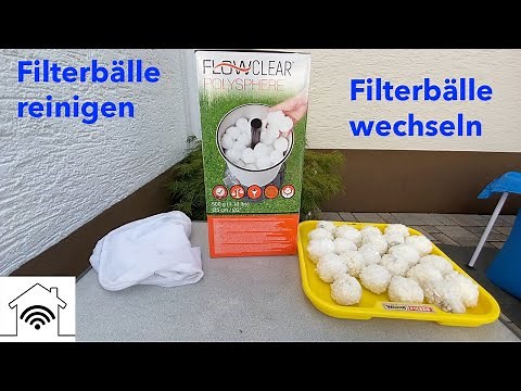 Flowclear Polysphere Filterbälle reinigen und waschen