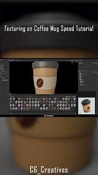 Texturing on Coffee Mug in Substance Painter | Speed Tutorial Reel | #3d #coffee #texturing #work
