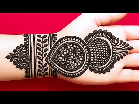 Latest easy mehndi design front hand | karva chauth special mehndi design | Mehndi ka design