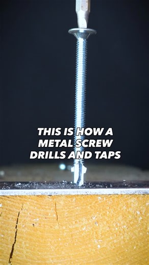 CHRIS. Milton | UGC Carpenter + Digital Creator on Instagram: "Ever seen a screw drill, tap, and fasten all in one move? - Here’s the close-up most people never slow down to look at. Self-tappers are wild the tip cuts the hole, the flutes clear the chips, and the threads chase themselves into the steel like butter. If you’ve ever wondered how these bite so hard, this is why. - What else should I break down in slow-mo next? Drop it in the comments. - Self tapping screw drill tip, how to drill met