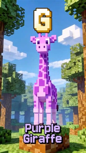 EFGH Animals & Colors | Minecraft Style #learnenglishphonics #nurseryrhymes #animals