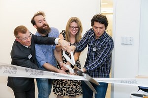 Video tour: WhitePages shows off remodeled office with kegerator, hydraulic desks and modern great room