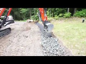 Kubota KX 057 Straight Grading Bucket Demonstration