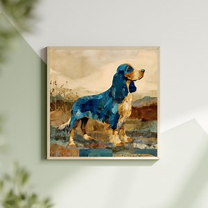 Blue Roan Cocker Spaniel Aquarell Kunstdruck - Scottish Decor (Digitaler Download) - Etsy.de