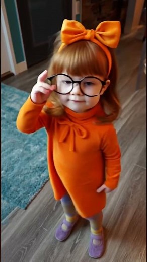 Dressed as Velma Dinkley