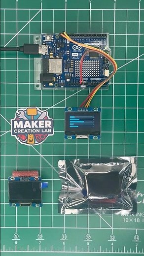 Blue OLED Demo Arduino R4 - SH1106 128x64 #arduino #arduinoproject #arduinoprojects