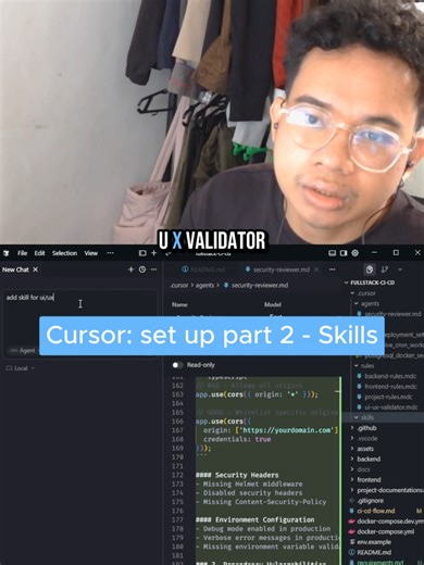 A quick guide to Cursor setup for beginners: part 2 - Skills You can add skill in cursor directly by referencing the documentation. #fyp #genai #ai #cursor #beginners