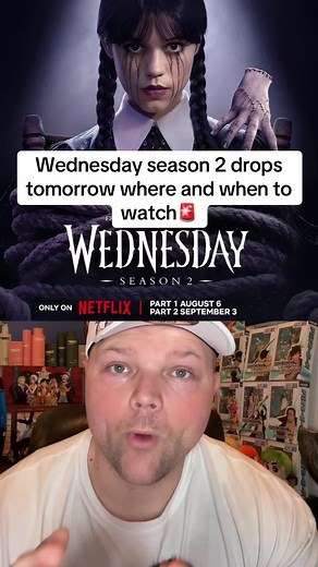 Wednesdays seaosn 2 drops tomorrow where and when to watch 🚨 #wednesday #wednesdayseason2 #netflix #foryou