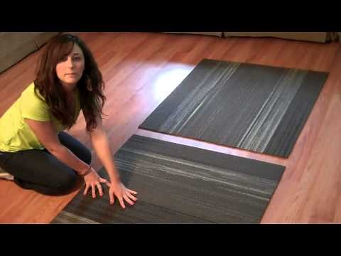 How to install 18" X 36" carpet tiles to get different designs