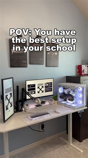 Peak setup? #fyp #viral #techtok #gamingsetup #whitesetup | gaming set up