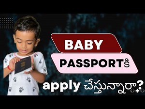 Infant Passport Application Process#FirststeptoNewbeginnings#teluguvlogs