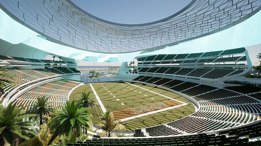 New Renderings Show Proposed UM Football Stadium at Tropical Park Site