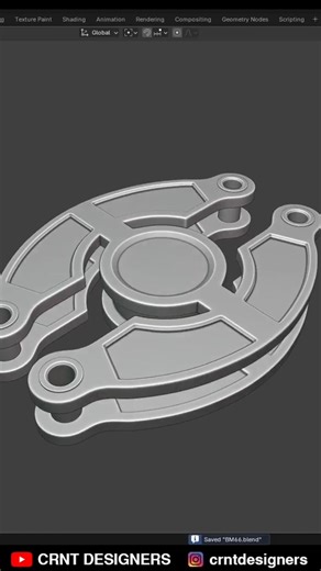 Blender Modeling - BM66 #blendermodeling #3dmodelingtutorial #shorts #hardsurfacemodeling