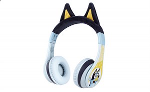 eKids Bluey Bluetooth Wireless Headphones for Kids with Microphone and Bonus AUX Cord
