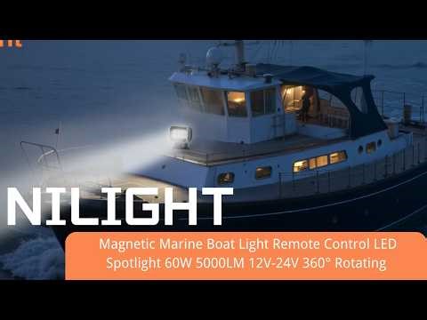 5000LM 360° Remote Spotlight Test | Nilight Magnetic Marine & Off-Road Light