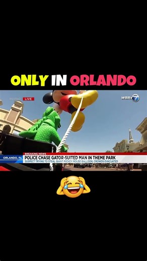 Only in Orlando… A Gator Started the Chase 😭🐊 #shorts