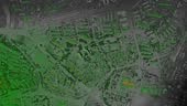Digital elevation model of a urban area. GIS product made after...