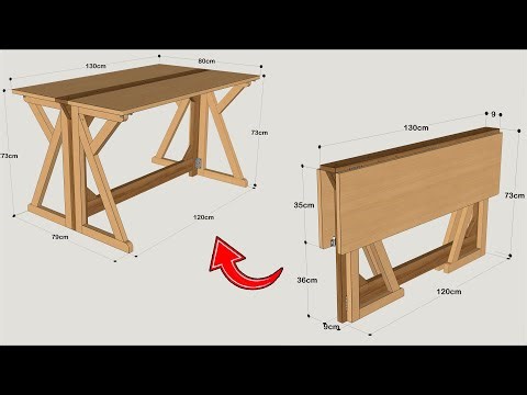 HOW TO MAKE A FOLDING DINING TABLE STEP BY STEP - PART 2