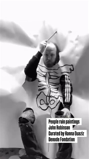 DeNode Foundation on Instagram: "People Ruin Paintings Opening soon, Ghent People Ruin Paintings is not an exhibition in the conventional sense. It is an experience. Curated by Hanna Ouaziz, the DeNode Foundation presents a project that places painting and performance in tension, moving between object and process, image and action. In John Robinson’s practice, painting is never a starting point. It comes after as the consequence of a gesture, a body, a situation that is often unstable, sometimes