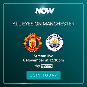 Stream the Manchester Derby this Saturday on Sky Sports, Live with a NOW Sports Membership. Premier League Live with NOW, your sport on your terms, stream only the games that matter to you most, with NOW - https://www.nowtv.com/ie/sports-overview | FM104