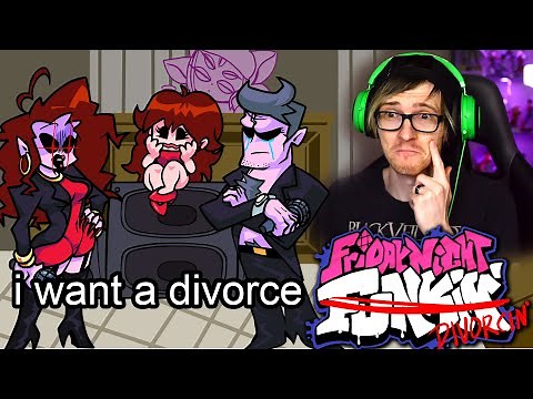 Friday night funkin' but mommy and daddy get a divorce so sad