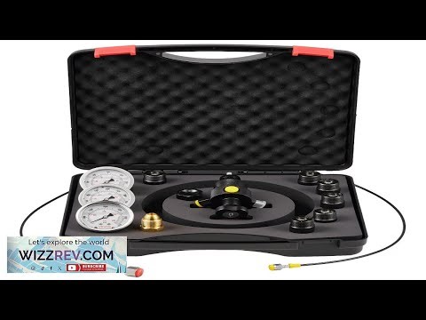 VEVOR Hydraulic Nitrogen Accumulator Charging Kit 3 Gauges 6 Adapters 1 Hose