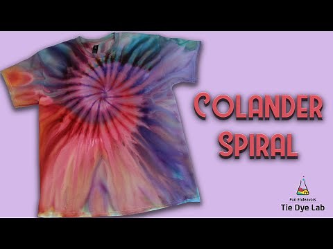 Tie Dye Designs: Ice Dyed Colander Spiral (Using Dyespin Dark Horse Dyes)