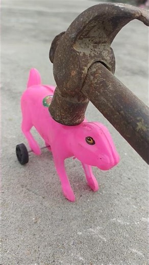 Rc pink rabbit hammer toy testing