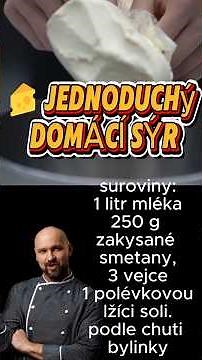 Jednoduchý DOMÁCÍ SÝR-Z mléka, smetany a vajec — hotovo za pár minut!#recept