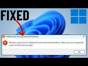 Fix Windows Cannot Find Uninstall.exe File Error (in 2 Minutes)